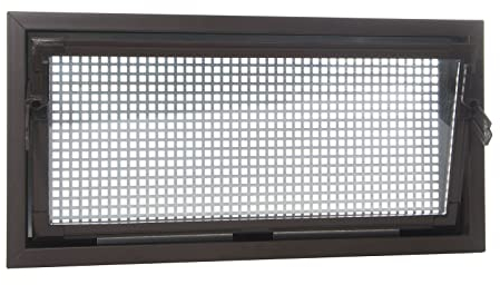 ACO 100x50cm Nebenraumfenster Einfachglas Schutzgitter Kellerfenster Fenster braun