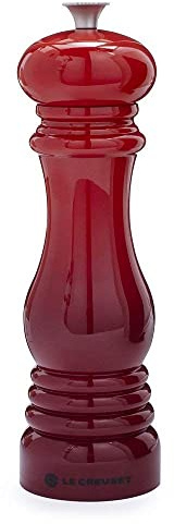 Le Creuset Molinillo de pimienta clásico ajustable, Plástico ABS resistente a grietas, Anticorrosión, 518 g, Cereza, 96002700060000