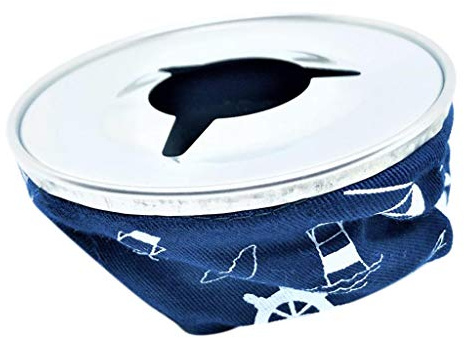 Almencla Winddichte Sitzsack Aschenbecher, Aschenbecher aus Edelstahlg für Zigaretten RV Boot - Blau