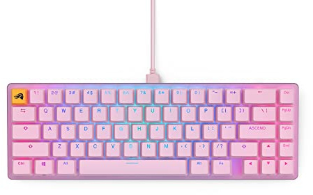 GLORIOUS GMMK 2 Compact 65% Teclado Mecánico Hot Swap QWERTY ES (Rosa) | Switches lineales preengrasados, retroiluminación dinámica, placa aluminio, componentes dobles duraderos, perfil ergonómico