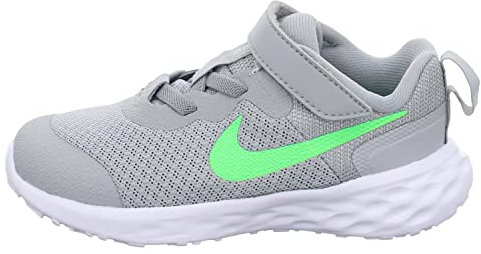 NIKE Revolution 6, Zapatillas de Gimnasia Unisex niños, Light Grey Green Strike Dark Smoke Grey, 25 EU