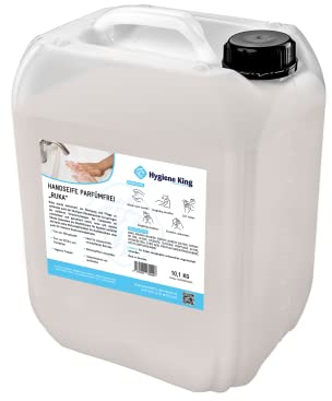 Hygiene King | Handseife | parfümfrei | 10 L Kanister | Spendergeeignet | parfümfrei & hautverträglich | zum Nachfüllen | für gepflegte Hände | Made in Germany