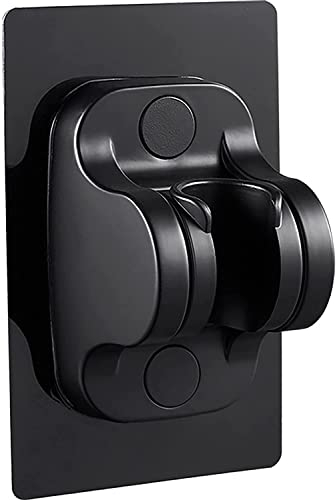 Clarmonde Duschkopfhalter aus Kunststoff, Handbrause-Halterung, verstellbare Halterung, Wandmontage für Badezimmer mit Klebepads, 1 Stück (Halterung B)