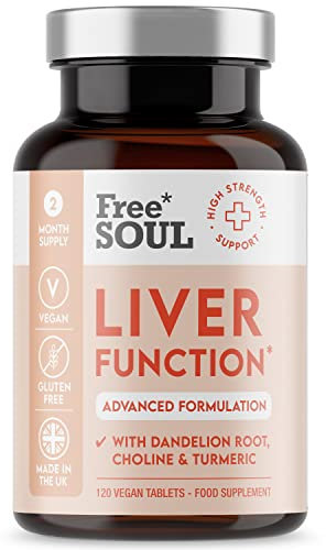 Free Soul Choline Supplement | Natural Supplement with Acai Berry, Turmeric, Artichoke, Ginger, Acai & More | Vegan, Soy, Lactose & Gluten Free | 120 Tablets