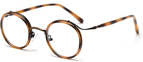 kachawoo Vintage Brillenrahmen Männer Nicht verschreibungspflichtige Runde Brillen Frauen Klare Linse Retro Stil