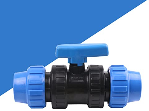 RANRAO Wasser Klemmverschraubung, PP Fitting Schraubgelenk PE Rohr Trinkwasser Klemmverbinder Kompression Reduzierstück Fitting 50x50mm Buchse Adapter