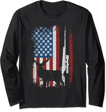 Jäger Hirsch Elch Bock jagen Elkaholic Langarmshirt