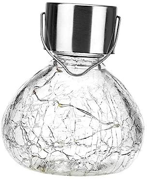 Angoily Solar Glass Ball Light Solar Powered Security Light Outdoor Garden Lantern