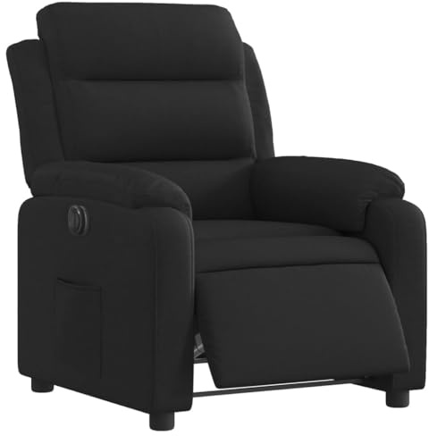 vidaXL Elektrisk reclinerfåtölj svart tyg, liggfåtölj, fåtölj, justerbar fåtölj, liggfåtöljer, fåtöljer, justerbara fåtöljer, lutningsbar fåtölj
