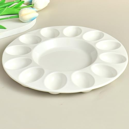 BURLOE B, Bandeja De Huevos Pascua Huevera, Soporte para Plato del Diablo con Rellenos Cerámica Servir