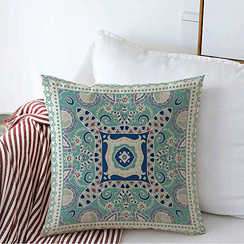 Kissenbezüge 45x45cm, Künstlerisches Kopftuch, Bunt, Auf Zubehör, Schönheit, Ascot, Authentisches Bandana, Bandanna, Taschentuch, Bordüre Outdoor Kissenbezug Weiche Garten Umarmung Kissenbezüge