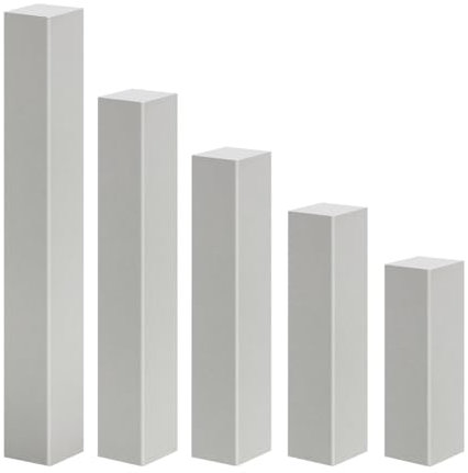 REESE | Universal Sockelleisten | Ecken Eckblöcke Ecktürme für alle Fussleisten | Economy ohne Fase | 85 mm, 15 Stück | MDF Hellgrau