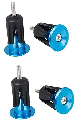 PAMINGONO Fahrradlenkerkappe Fahrrad Lenkerendstopfen Fahrradlenkerenden Lenkerstopfen Fahrrad Stangenendstopfen Griff Endkappe Fahrräder Kappen für Fahrradstecker Griffe Blue