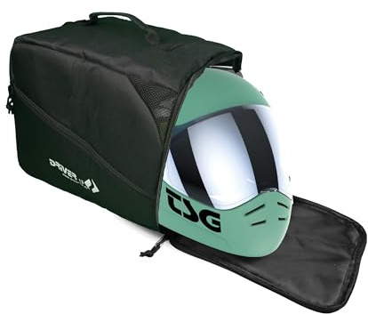 Driver13 Sac pour Casque pour skihelm et motorcrosshelm, Sac pour Casque gevoerd avec aération et accessoirevak, Noir
