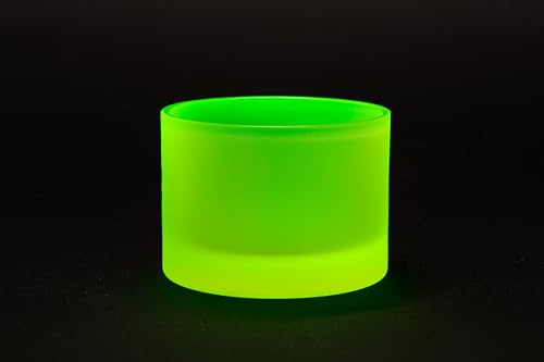 Décoration unique en verre d'uranium fait main - verre à whisky - mat, 1 pièce - 200 ml, Verre bohémien tchèque, 1 pièce