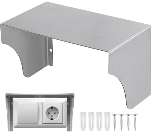 OSALADI Copertura per campanello in acciaio inox, resistente agli spruzzi, 7,87 x 4,72 x 4,72 cm, impermeabile, per prese esterne, accesso alla porta