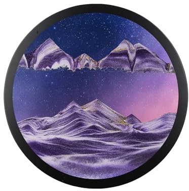 Sablier en verre avec rotation à 360 °, cadre en bois massif, décoration murale relaxante pour la maison et le bureau