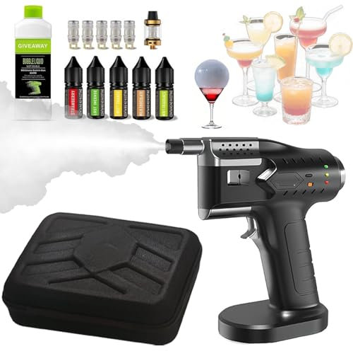 Ddasam Fumoir Professionnel Multifonction Pistolet Fumoir Froid avec USB Rechargeable pour Cocktails, Cuisine Moléculaire & BBQ Idéal Chefs/Barmans Cadeau Créatif Gastronomie