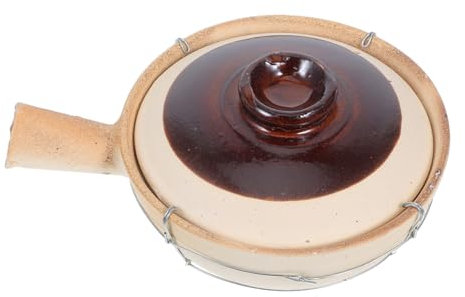 VERDANVERSE Pentola Di Terracotta Per Cucinare Pentola Di Giapponese Coperchio Per Zuppe e Casseruole Per Riso e Porridge