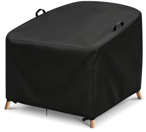 Housse de protection pour chaise à bascule en rotin de patio, en tissu Oxford 210D avec ourlet élastique, protecteur imperméable et anti-poussière avec bande élastique pour chaises longues en rotin et