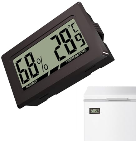 Thermographe Hygromètre LCD - Moniteur de Température et Humidité LCD - Équipement de Mesure Mini Lecture Instantanée pour Intérieur Extérieur Réfrigérateur Salle d Instrument