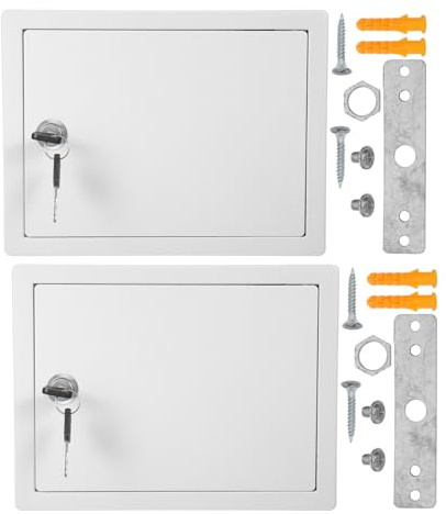 Kisangel 2 Pièces Boîte à Lait Murale Verrouillable Boîte Aux Lettres Murale Anti-éclaboussures Résistante Aux Intempéries avec Clé pour Porche et Jardin