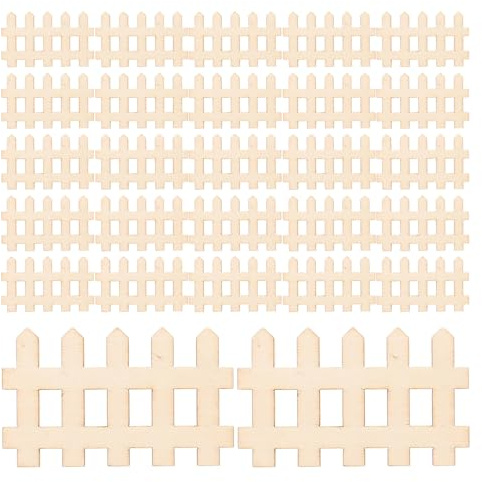 Gadpiparty 200 Pièces Miniature Clôture de Jardin Bois Petite Barrière Décorative pour DIY Jardin Féerique Maison de Poupée Bonsaï et Micro-Paysage