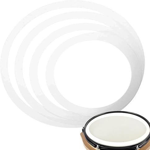 Drum Tone Control Ringe – 4er Set Dämpfungsringe 10/12/14/16 Zoll | Muffler Für Snare & Tom Trommeln | Percussion Zubehör Zur Obertöne Reduzierung & Klangkontrolle