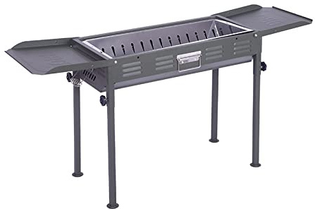 Barbecue portatile a carbonella, facile da pulire, pieghevole, braciere per picnic all'aperto, campeggio, cortile, cucina, in acciaio inox
