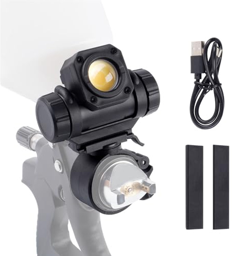 Jectse Luz LED para Pistola Pulverizadora de Pintura, 3500-6500K 450LM Más de 95 CRI, Giratoria, Inclinable, Recargable, con Batería de 2000mAh, para Pistolas Pulverizadoras de Pintura