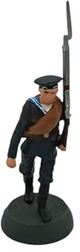 OPO 10 - Zinnfigur eines Soldaten, Maßstab 1:32, 54 mm: Marine Fusilier-Figur, Zweiter Weltkrieg – Frankreich – Almirall Palou SOL25