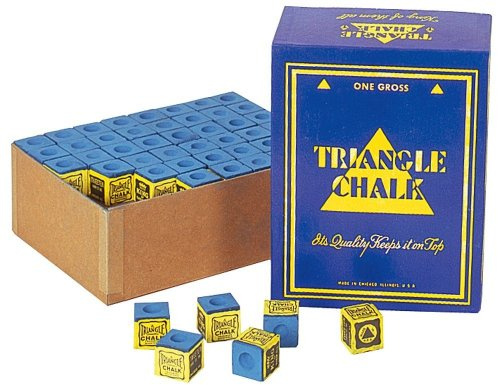 Billard Kreide Triangel blau, 144 Stück Box