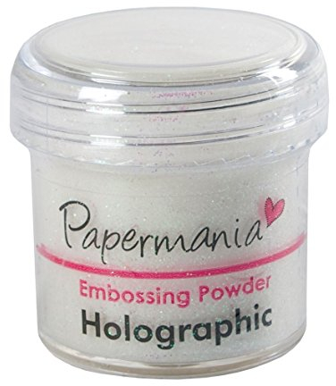 Papermania Docrafts 1 oz Embossing Powder, Holographic, White