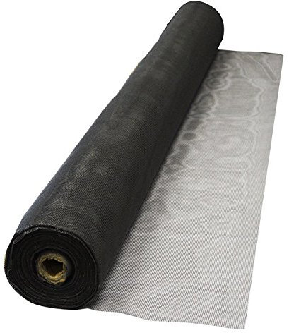 Suregreen Insect Mesh | 1.2m x 30m | Fine Holes 1.5mm x 1.5mm | PVC-Coated Fibreglass | Screen for Windows, Doors & Greenhouses | UV-Resistant | Black