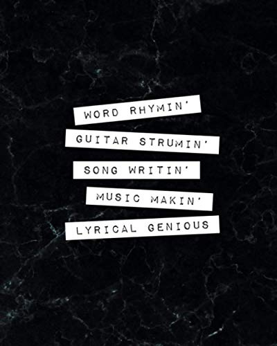 Songwriter’s Journal & Notebook: Write Song Lyric, Hook, Title and Rhyme Ideas: with Guitar Chords, Tablature and Staff Paper for Songwriting Manuscript Compositions (How to Write Songs)
