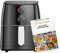 Domestic King 4L Air Fryer With Recipe Book, Large 4L Oil Free Air Fryer for Home Use, Timer & Temperature Control, Non-stick Basket & Trivet Tray