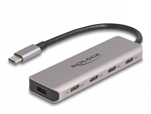 DeLOCK USB 5 Gbps Hub mit 4 Steckdosen USB Type-C™ mit USB Type-C™ Anschluss