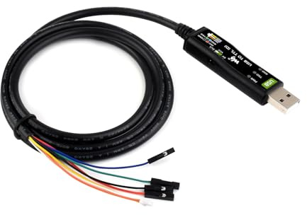 Waveshare Industrial USB TO TTL Serial Converter Adapter Cable USB TO TTL (D) Adapter 3.3V 5V Onboard FT232RNL Chip Suitable For Raspberry Pi 5 Serial Port Debugging