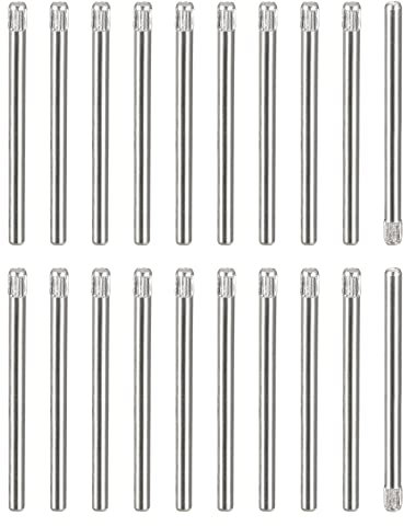 QUARKZMAN 2,1x30mm 304 Spine in Acciaio Inossidabile, 60pz Spina a Testa Scanalata con Estremità Piana, Spina Cilindrica Posizionamento Supporto Letto Scaffale Elementi Fissaggio Ripiani