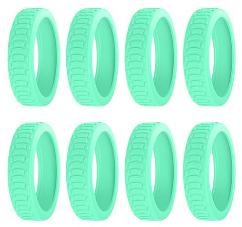 YMWALK 8 Pack Silicone Luggage Wheel Covers, Durable Anti-Scratch Travel Suitcase Wheel Protectors, Portable 2 Inch Luggage Spinner Wheel Covers Mute for Most Caster Wheels (Mint color)
