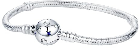 KEQ Charm-Armband aus 925er-Sterlingsilber, für Pandora-Charms, Schlangenkettenarmband, passend für jeden Charm, Geschenk für Frauen