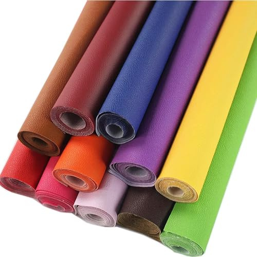Nähmit Hochwertiges Kunstleder Zuschnitte 50cm x 140cm, Lederimitat, Wasserdicht, Nähen, Reparatur, Premium Lederstoff (527 - weinrot)