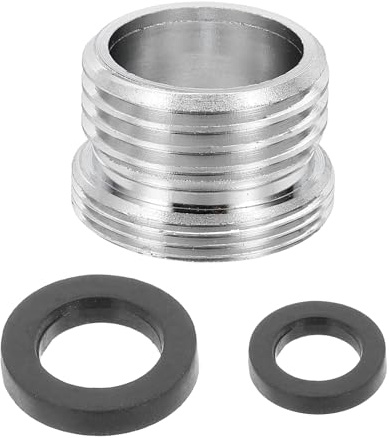 sourcing map Faucet Aerator Adapter, 1/2 Male to M22 Male with Washer, 15mm Length