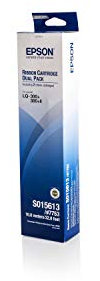 Epson C13S015613 LQ300 Farbband-2 twin pack, schwarz/nylon