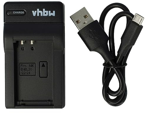 vhbw Ladegerät kompatibel mit Nikon Coolpix P1000, A, P950 Kamera Camcorder/Akku - Ladeschale, Ladeanzeige, 8,4 V