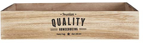 Premier Housewares Rustikale Kiste, Premium-Qualität, natürliches Paulownia-Holz, Sperrholz, Holz, Natur, Nicht