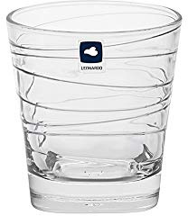 Unbekannt Leonardo Whiskybecher Vario Struttura 250 ml 9cm klar, 6 Stück