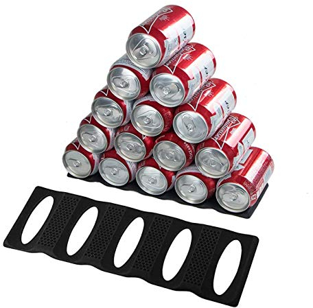 webake Estante de Silicona para Botellas para la Cocina y el frigorífico Juego de 2 Soporte de Silicona Contiene 15 Botellas para Cerveza, latas, la Cocina, el Armario, la despensa, la Nevera