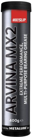 Molyslip Arvina MX2 Extreme-Performance, Multi-Purpose Bearing Grease 400 g Cartridge