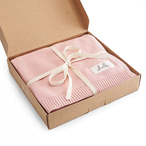 Livella Coperta per neonato e bambino cotone 100% biologico, coperta premium lavorata a maglia morbida e traspirante, ideale per la pelle delicata del bambino, OekoTEX Standard 100